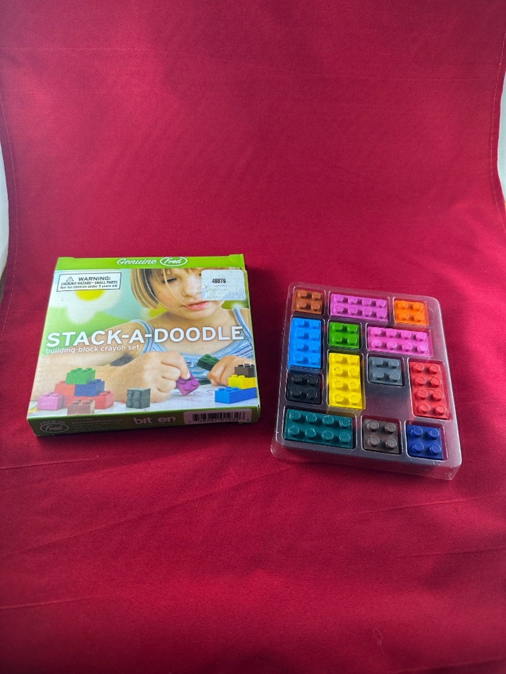 Fred Stack-A-Doodle Building Block Crayon Set 13 Colors with Box